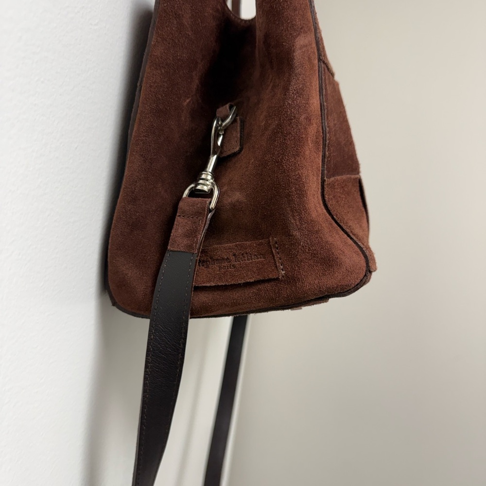 Stephane Kelian Brown Suede Patchwork Shoulder Bag - Picture 5 of 9